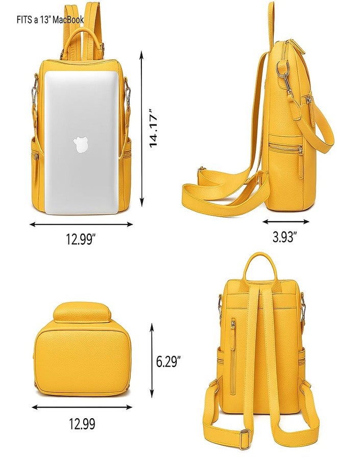 MUCHOVA Stylish Backpack for Women Basic Travel Bag for Stylish Women Lightweight College Backpack for Girls (Light Yellow) - Image 4